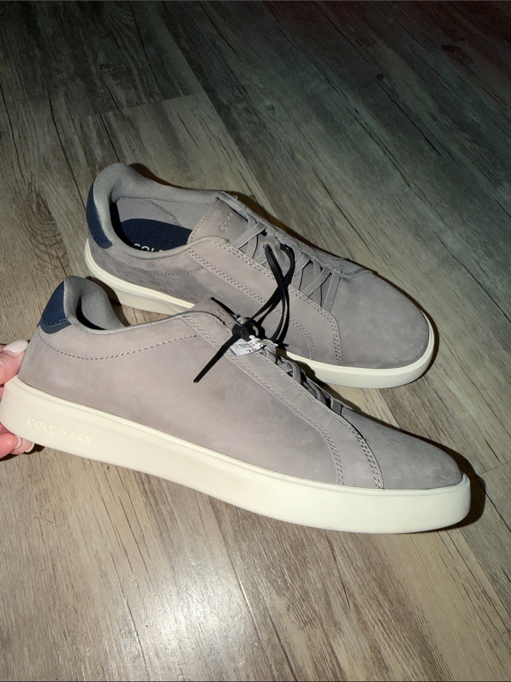 Cole Haan Men's Taupe Suede Low-Top Sneaker